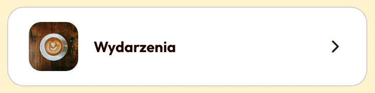 Przycisk Wydarzenia na prawdziwej stronie firmy w FaveCard